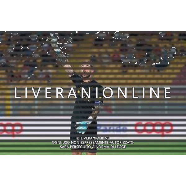 TVEM August 15, 2025 Lecce, Italy - US Lecce vs SS Juve Stabia - Coppa Italia round of 32 match 2025/26 - Via Del Mare Stadium. In the pic: Wladimiro Falcone of US Lecce FOTO EMMANUELE MASTRODONATO-AG ALDO LIVERANI SAS