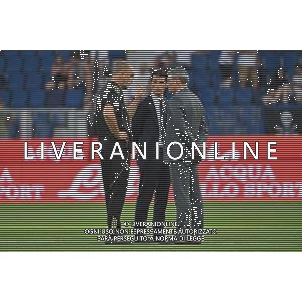 Atalanta vs Juventus nella foto da SX Igor Tudor allenatore Juventus, Francois Modesto direttore tecnico Juventus e Damien Comolli direttore generale Juventus a colloquio prima della gara Bergamo 16-08-2025 Stadio di Bergamo Atalanta vs Juventus - amichevole precampionato foto Roberto Garavaglia/Agenzia Aldo Liverani sas- AGENZIA ALDO LIVERANI SAS