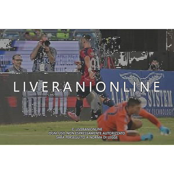 16-8-2025. Cagliari calcio-Virtus Entella. 1° turno coppa Italia 2025/2026, stadio Unipol Domus Cagliari. Foto Salvatore Moi/Agenzia Aldo Liverani s.as. Nella foto: Gol Cagliari in casa contro Virtus Entella, segna: Piccoli Cagliari ©MOI SALVATORE - AGENZIA ALDO LIVERANI SAS