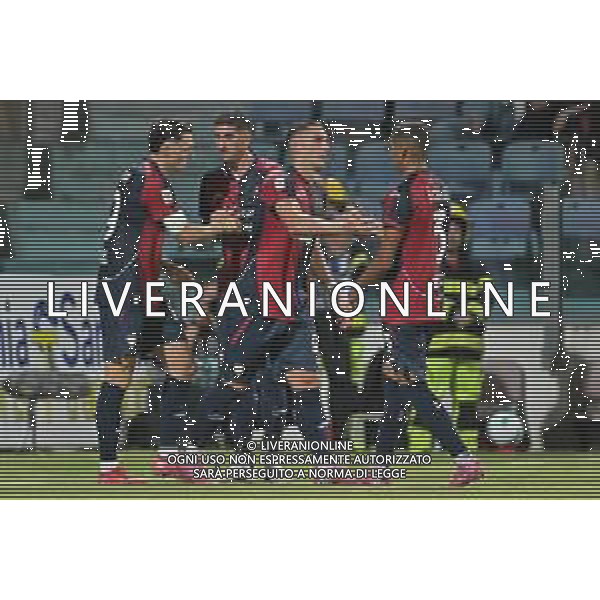 16-8-2025. Cagliari calcio-Virtus Entella. 1° turno coppa Italia 2025/2026, stadio Unipol Domus Cagliari. Foto Salvatore Moi/Agenzia Aldo Liverani s.as. Nella foto: Gol Cagliari in casa contro Virtus Entella, segna: Piccoli Cagliari ©MOI SALVATORE - AGENZIA ALDO LIVERANI SAS