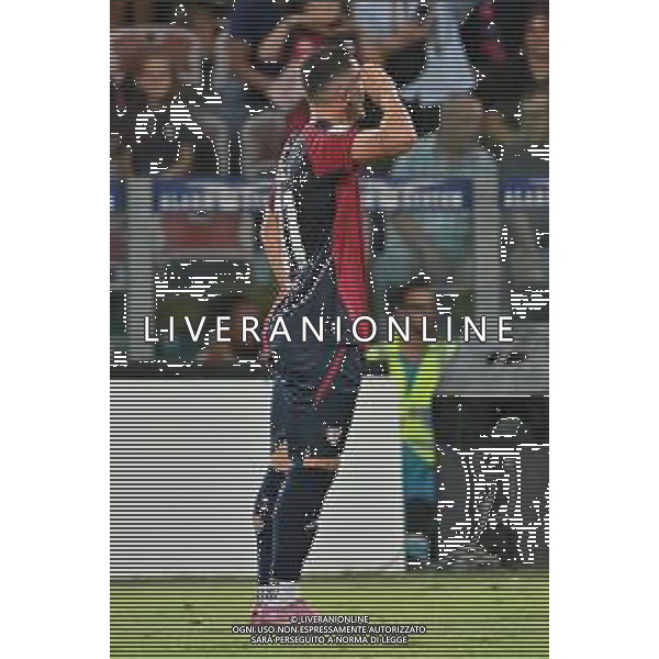 16-8-2025. Cagliari calcio-Virtus Entella. 1° turno coppa Italia 2025/2026, stadio Unipol Domus Cagliari. Foto Salvatore Moi/Agenzia Aldo Liverani s.as. Nella foto: Gol Cagliari in casa contro Virtus Entella, segna: Piccoli Cagliari ©MOI SALVATORE - AGENZIA ALDO LIVERANI SAS