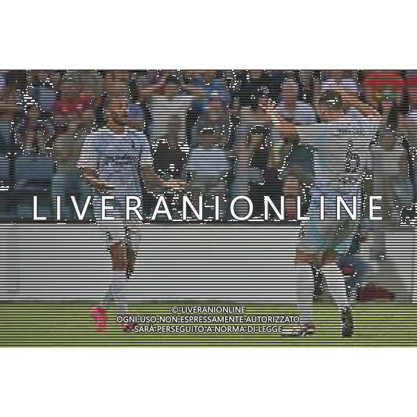 16-8-2025. Cagliari calcio-Virtus Entella. 1° turno coppa Italia 2025/2026, stadio Unipol Domus Cagliari. Foto Salvatore Moi/Agenzia Aldo Liverani s.as. Nella foto: Gol Virtus Entella in trasferta contro Cagliari, segna: autogol Alessandro Deiola Cagliari ©MOI SALVATORE - AGENZIA ALDO LIVERANI SAS