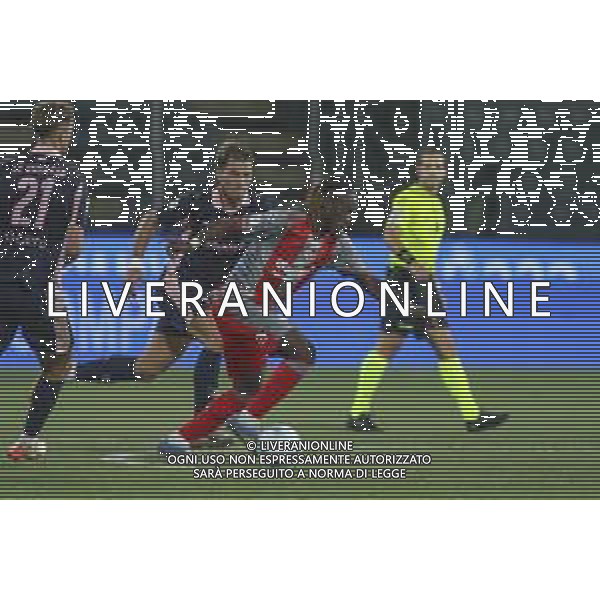Warren Bondo of US Cremonese battle for the ball during US Cremonese vs Palermo FC, 32° leg of Coppa Italia Frecciarossa 2025-26 game at Giovanni Zini stadium in Cremona (CR), Italy, on Agust 16, 2025. (Photo by Davide Casentini)- AGENZIA ALDO LIVERANI SAS