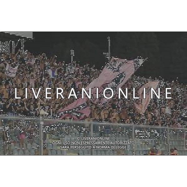 Palermo fans show their support during US Cremonese vs Palermo FC, 32° leg of Coppa Italia Frecciarossa 2025-26 game at Giovanni Zini stadium in Cremona (CR), Italy, on Agust 16, 2025. (Photo by Davide Casentini)- AGENZIA ALDO LIVERANI SAS