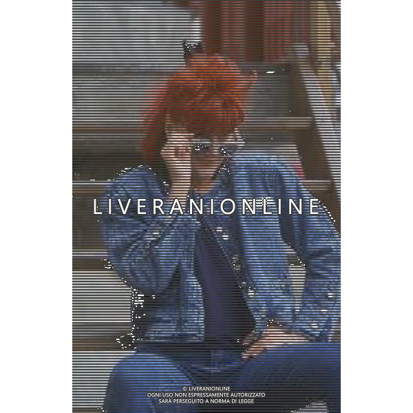 DIAP-RETROSPETTIVA DONATELLA RETTORE CANTANTE NELLA FOTO DONATELLA RETTORE A SAINT VINCENT NELL\'ANNO 1987 AG ALDO LIVERANI SAS
