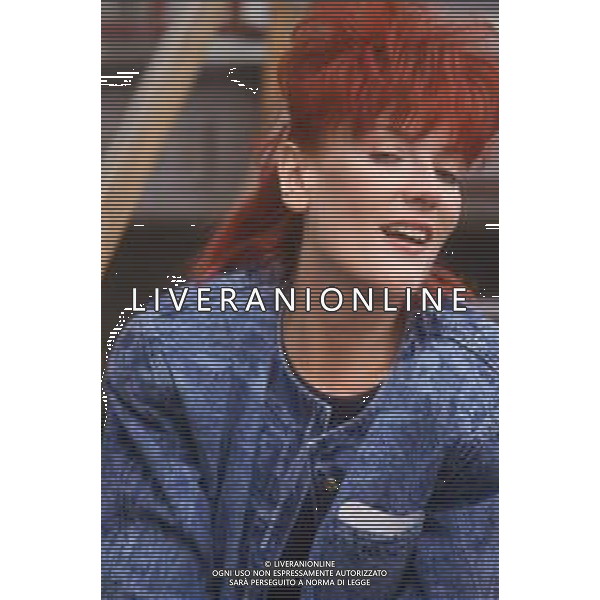 DIAP-RETROSPETTIVA DONATELLA RETTORE CANTANTE NELLA FOTO DONATELLA RETTORE A SAINT VINCENT NELL\'ANNO 1987 AG ALDO LIVERANI SAS
