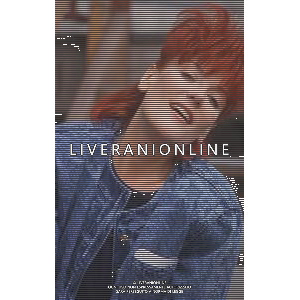 DIAP-RETROSPETTIVA DONATELLA RETTORE CANTANTE NELLA FOTO DONATELLA RETTORE A SAINT VINCENT NELL\'ANNO 1987 AG ALDO LIVERANI SAS