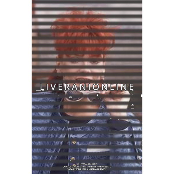 DIAP-RETROSPETTIVA DONATELLA RETTORE CANTANTE NELLA FOTO DONATELLA RETTORE A SAINT VINCENT NELL\'ANNO 1987 AG ALDO LIVERANI SAS