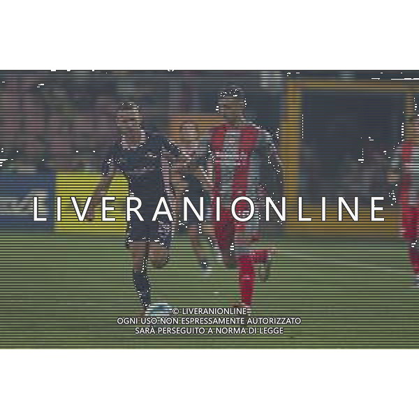 Michele Collocolo of US Cremonese competes for the ball with Alexis Blin of Palermo FC during US Cremonese vs Palermo FC, 32° leg of Coppa Italia Frecciarossa 2025-26 game at Giovanni Zini stadium in Cremona (CR), Italy, on Agust 16, 2025. (Photo by Davide Casentini)- AGENZIA ALDO LIVERANI SAS