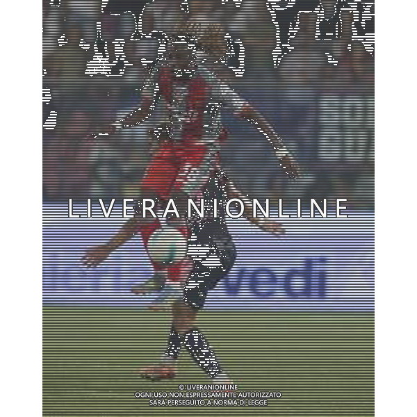 Warren Bondo of US Cremonese battle for the ball during US Cremonese vs Palermo FC, 32° leg of Coppa Italia Frecciarossa 2025-26 game at Giovanni Zini stadium in Cremona (CR), Italy, on Agust 16, 2025. (Photo by Davide Casentini)- AGENZIA ALDO LIVERANI SAS