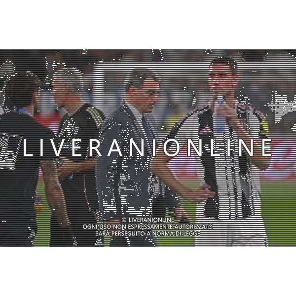 Atalanta vs Juventus nella foto Damien Comolli direttore generale Juventus e sulla DX Dusan Vlahovic (Juventus) Bergamo 16-08-2025 Stadio di Bergamo Atalanta vs Juventus - amichevole precampionato foto Roberto Garavaglia/Agenzia Aldo Liverani sas