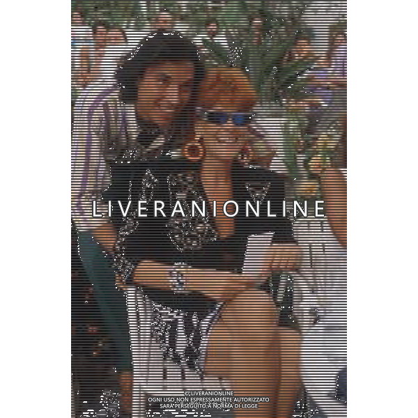 DIAP-RETROSPETTIVA DONATELLA RETTORE CANTANTE NELLA FOTO DONATELLA RETTORE E VALERIO MEROLA NELL\'ANNO 1987 AG ALDO LIVERANI SAS 