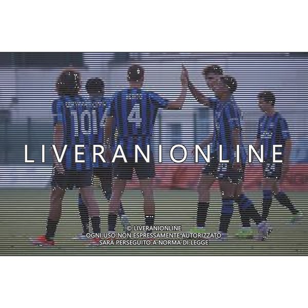 TVRCOR Giana Erminio vs Atalanta U23 nella foto esultanza dopo il goal, Gabriele Berto, Alessandro Cortinovis, Dominic Vavassori, Gorgonzola (MI) 16-08-2025 Stadio comunale Città di Gorgonzola (MI) – primo turno Coppa Italia Serie C foto Roberta Corradin/Agenzia Aldo Liverani sas - AGENZIA ALDO LIVERANI SAS- AGENZIA ALDO LIVERANI SAS