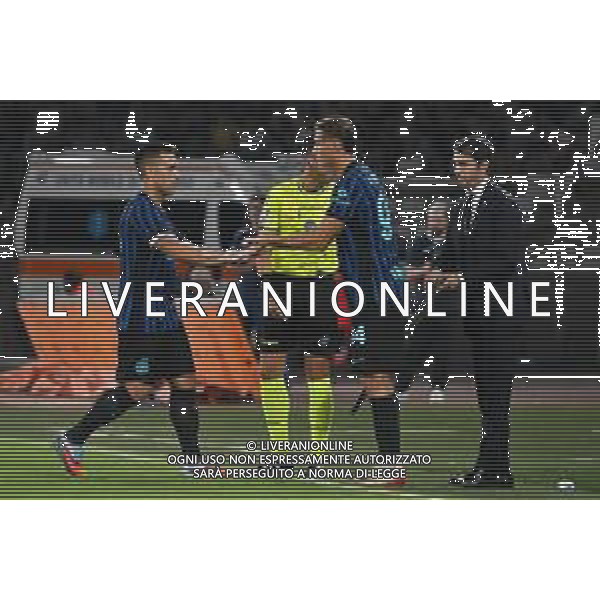 Amichevole 2025-2026 Stadio San Nicola Bari Inter vs Olympiacos Pireo Nella foto: Lautaro Martinez e Francesco Pio Esposito Foto Andrea Rosito @Agenzia Liverani Sas- AGENZIA ALDO LIVERANI SAS
