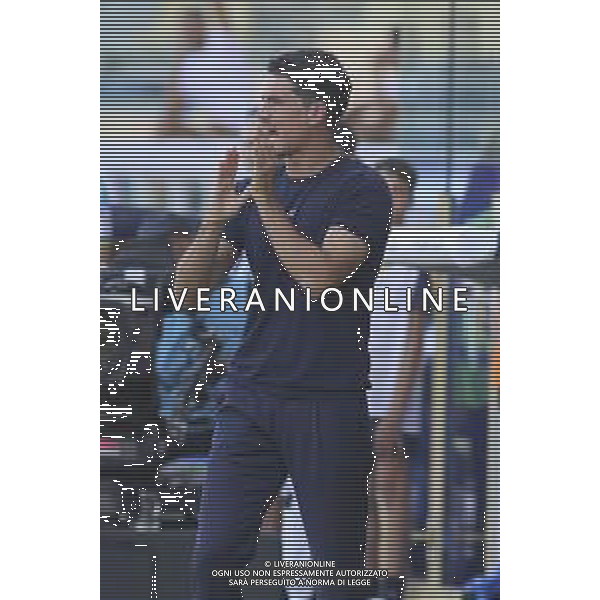 Carlos Cuesta Head Coach of Parma AC gestures during Parma Calcio vs Pescare Calcio, 32° leg of Coppa Italia Frecciarossa 2025-26 game at Ennio Tardini stadium in Parma (PR), Italy, on Agust 17, 2025. (Photo by Davide Casentini) FOTO DAVIDE CASENTINI-AG ALDO LIVERANI SAS
