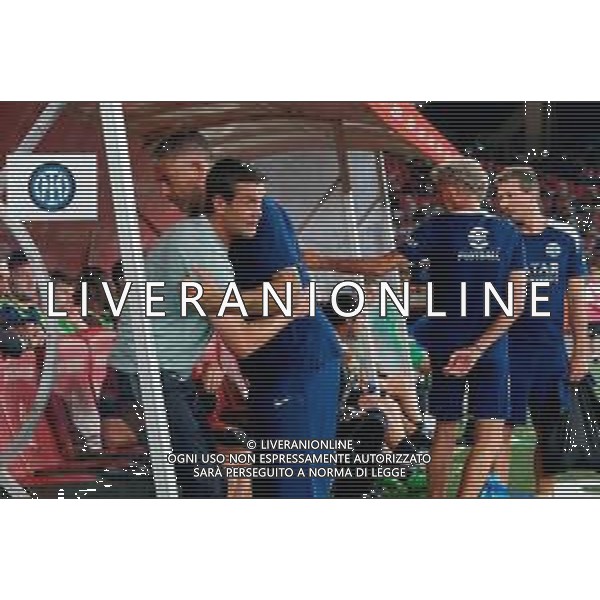 TVEM August 16, 2025 Bari, Italy - FC Inter vs Olympiacos FC - friendly match - San Nicola Stadium. In the pic: FC Inter assistant coach Aleksandar Kolarov and coach Cristian Chivu of FC Inter FOTO EMMANUELE MASTRODONATO-AG ALDO LIVERANI SAS