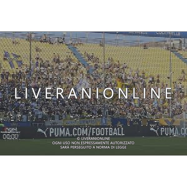 Parma fans show their support during Parma Calcio vs Pescare Calcio, 32° leg of Coppa Italia Frecciarossa 2025-26 game at Ennio Tardini stadium in Parma (PR), Italy, on Agust 17, 2025. (Photo by Davide Casentini)- AGENZIA ALDO LIVERANI SAS