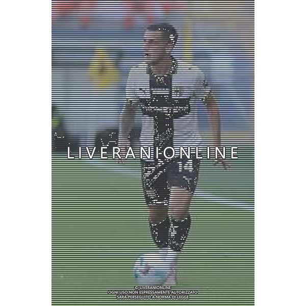 Emanuele Valeri of Parma AC play the ball during Parma Calcio vs Pescare Calcio, 32° leg of Coppa Italia Frecciarossa 2025-26 game at Ennio Tardini stadium in Parma (PR), Italy, on Agust 17, 2025. (Photo by Davide Casentini)- AGENZIA ALDO LIVERANI SAS