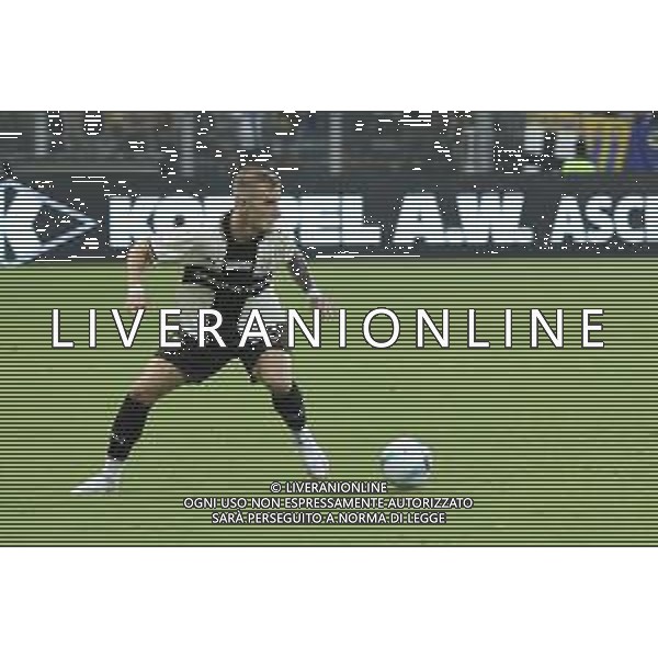 Matija Frigan of Parma AC play the ball during Parma Calcio vs Pescare Calcio, 32° leg of Coppa Italia Frecciarossa 2025-26 game at Ennio Tardini stadium in Parma (PR), Italy, on Agust 17, 2025. (Photo by Davide Casentini)- AGENZIA ALDO LIVERANI SAS