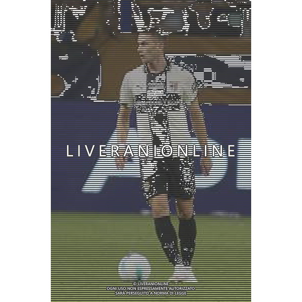 Nahuel Estevez of Parma AC play the ball during Parma Calcio vs Pescare Calcio, 32° leg of Coppa Italia Frecciarossa 2025-26 game at Ennio Tardini stadium in Parma (PR), Italy, on Agust 17, 2025. (Photo by Davide Casentini)- AGENZIA ALDO LIVERANI SAS