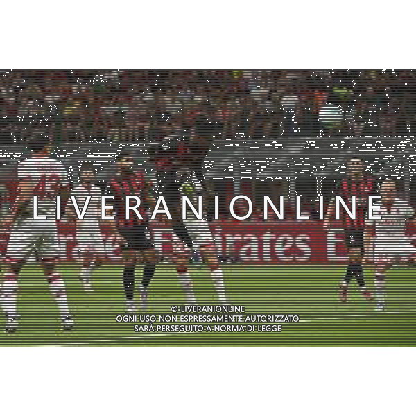 Milan vs Bari nella foto Rafael Leao (Milan) segna il gol dell\'1 a 0 Milano 17-08-2025 Stadio Giuseppe Meazza - San Siro Milan vs Bari Coppa Italia Frecciarossa - trentaduesimi di finale foto Roberto Garavaglia/Agenzia Aldo Liverani sas- AGENZIA ALDO LIVERANI SAS