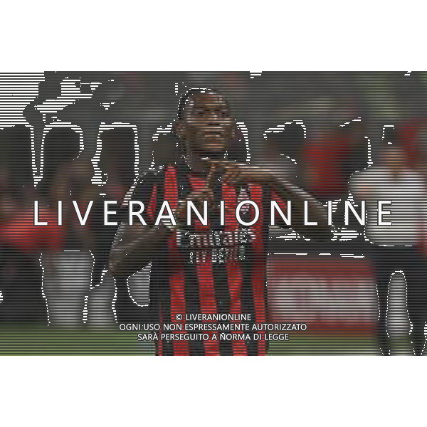 Milan vs Bari nella foto Rafael Leao (Milan) esultanza dopo il gol dell\'1 a 0 Rafael Leao Milano 17-08-2025 Stadio Giuseppe Meazza - San Siro Milan vs Bari Coppa Italia Frecciarossa - trentaduesimi di finale foto Roberto Garavaglia/Agenzia Aldo Liverani sas- AGENZIA ALDO LIVERANI SAS