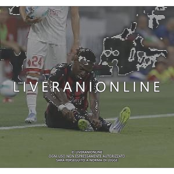 INFORTUNATO RAFAEL LEAO -Milan vs Bari Coppa Italia Frecciarossa - trentaduesimi di finale Milano 17-08-2025 ©PAOLO GIAMPIETRI - AGENZIA ALDO LIVERANI SAS