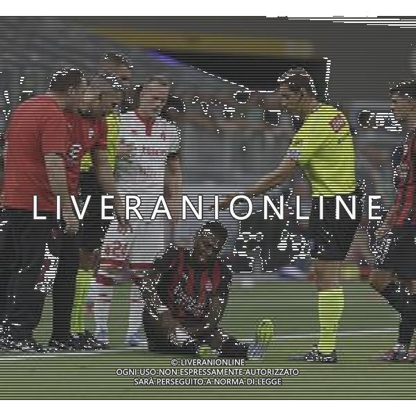 INFORTUNATO RAFAEL LEAO -Milan vs Bari Coppa Italia Frecciarossa - trentaduesimi di finale Milano 17-08-2025 ©PAOLO GIAMPIETRI - AGENZIA ALDO LIVERANI SAS