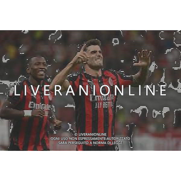 Milan vs Bari nella foto Christian Mate Pulisic (Milan) esultanza dopo il gol del 2 a 0 Milano 17-08-2025 Stadio Giuseppe Meazza - San Siro Milan vs Bari Coppa Italia Frecciarossa - trentaduesimi di finale foto Roberto Garavaglia/Agenzia Aldo Liverani sas