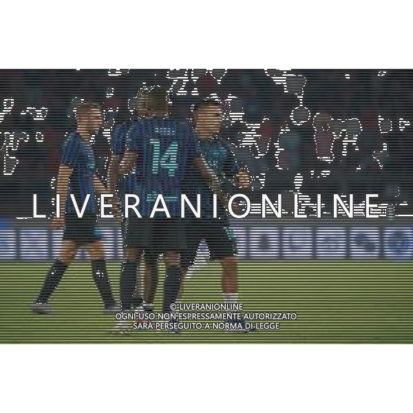 TVEM August 16, 2025 Bari, Italy - FC Inter vs Olympiacos FC - friendly match - San Nicola Stadium. In the pic: Ange-Yoan Bonny of FC Inter and Lautaro Martínez of FC Inter FOTO EMMANUELE MASTRODONJATO-AG ALDO LIVERANI SAS
