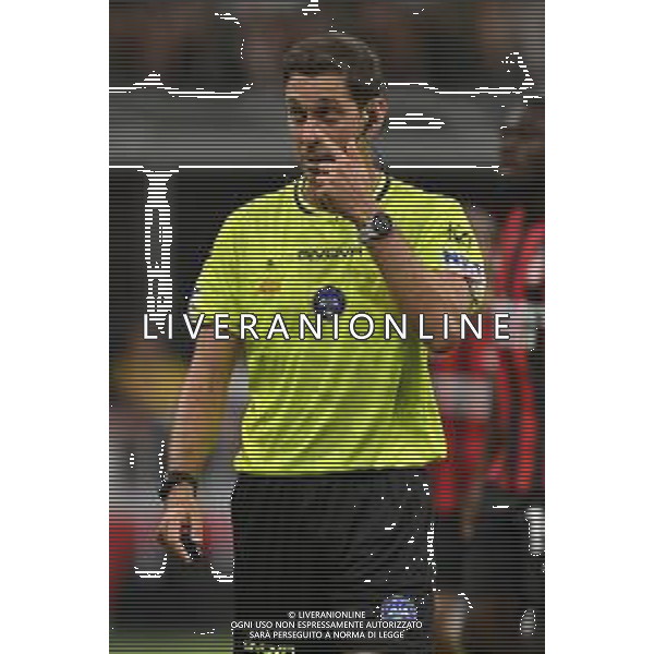 Milan vs Bari nella foto l\'arbitro Alberto Ruben Arena di Torre del Greco (NA) Milano 17-08-2025 Stadio Giuseppe Meazza - San Siro Milan vs Bari Coppa Italia Frecciarossa - trentaduesimi di finale foto Roberto Garavaglia/Agenzia Aldo Liverani sas