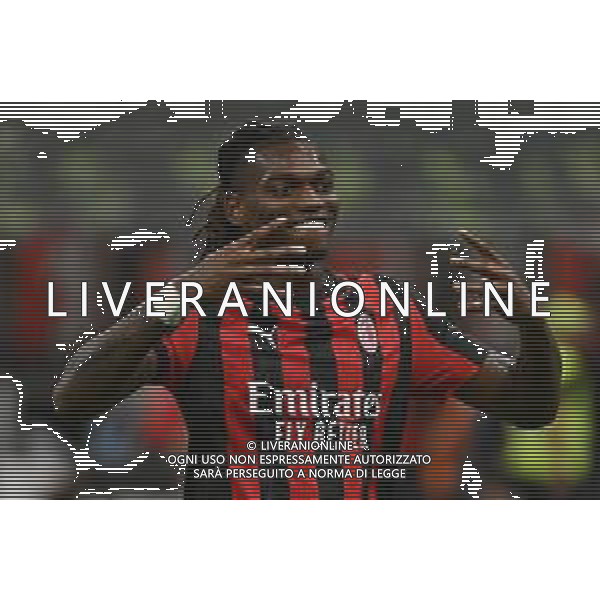 Milan vs Bari nella foto Rafael Leao (Milan) esultanza dopo il gol dell\'1 a 0 Milano 17-08-2025 Stadio Giuseppe Meazza - San Siro Milan vs Bari Coppa Italia Frecciarossa - trentaduesimi di finale foto Roberto Garavaglia/Agenzia Aldo Liverani sas