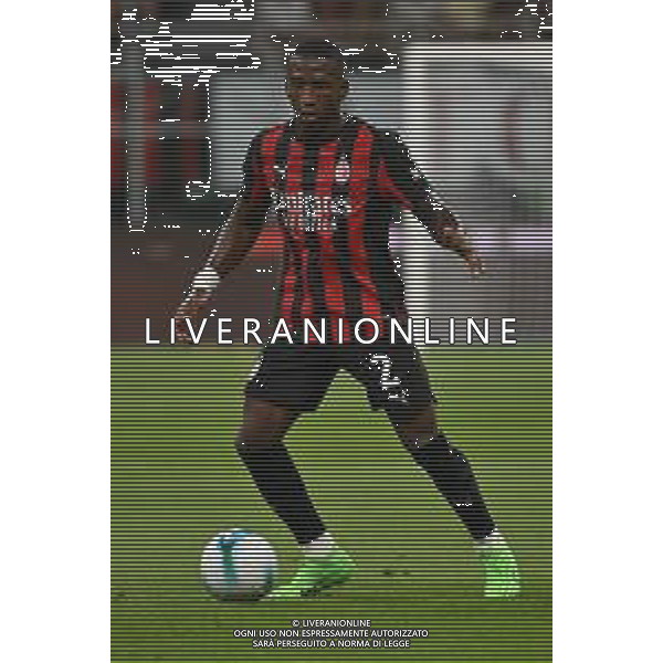 Milan vs Bari nella foto Pervis Estupinan (Milan) Milano 17-08-2025 Stadio Giuseppe Meazza - San Siro Milan vs Bari Coppa Italia Frecciarossa - trentaduesimi di finale foto Roberto Garavaglia/Agenzia Aldo Liverani sas