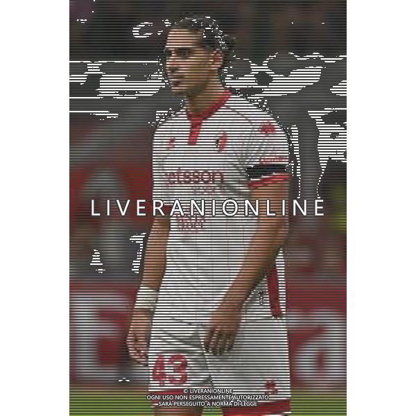 Milan vs Bari nella foto Dimitrios Nikolaou (Bari) Milano 17-08-2025 Stadio Giuseppe Meazza - San Siro Milan vs Bari Coppa Italia Frecciarossa - trentaduesimi di finale foto Roberto Garavaglia/Agenzia Aldo Liverani sas
