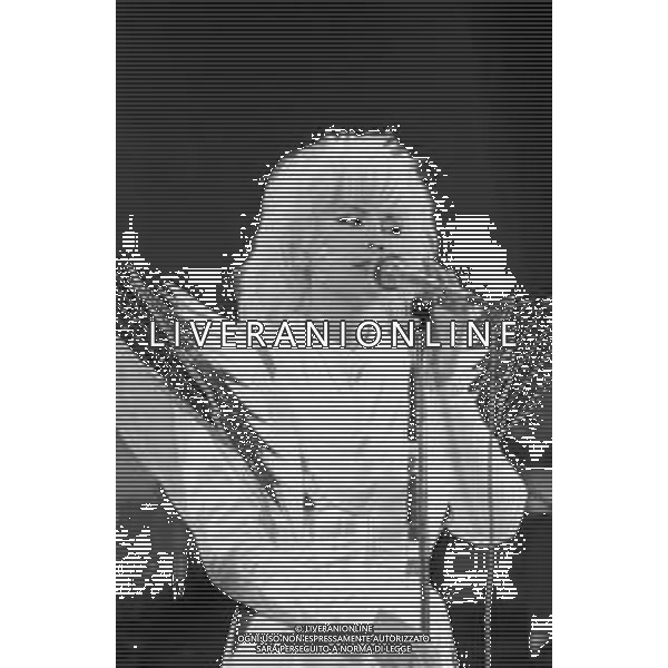 NEG-RETROSPETTIVA DONATELLA RETTORE CANTANTE NELLA FOTO DONATELLA RETTORE NELL\'ANNO 1986 AL FESTIVAL DI SANREMO AG ALDO LIVERANI SAS