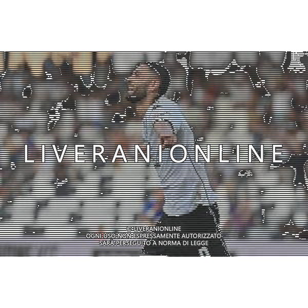 TVRG Spezia vs Sampdoria nella foto Gabriele Artistico (Spezia) esultanza dopo il gol dell\'1 a 1 La Spezia 18-08-2025 Stadio Alberto Picco Spezia vs Sampdoria - trentaduesimi di finale Coppa Italia Frecciarossa foto Roberto Garavaglia/Agenzia Aldo Liverani sas