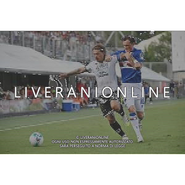 TVRG Spezia vs Sampdoria nella foto Salvatore Esposito (Spezia) e Liam Henderson (Sampdoria) La Spezia 18-08-2025 Stadio Alberto Picco Spezia vs Sampdoria - trentaduesimi di finale Coppa Italia Frecciarossa foto Roberto Garavaglia/Agenzia Aldo Liverani sas