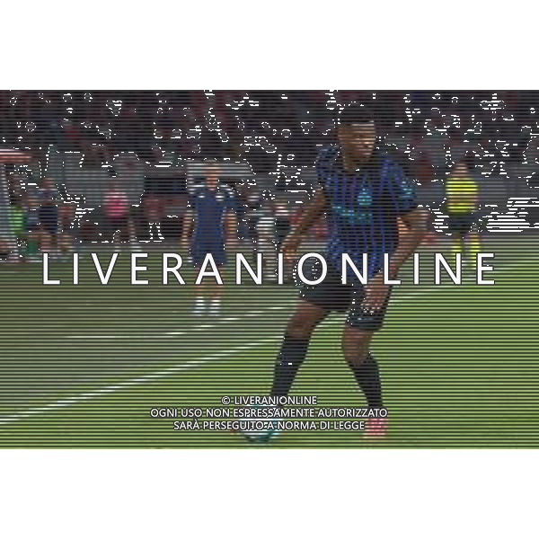 TVEM August 16, 2025 Bari, Italy - FC Inter vs Olympiacos FC - friendly match - San Nicola Stadium. In the pic: Denzel Dumfries of FC Inter foto emmanuele mastrodonato-ag aldo liverani sas