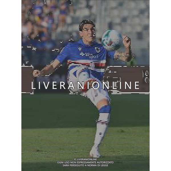 TVRG Spezia vs Sampdoria nella foto Leonardo Benedetti (Sampdoria) La Spezia 18-08-2025 Stadio Alberto Picco Spezia vs Sampdoria - trentaduesimi di finale Coppa Italia Frecciarossa foto Roberto Garavaglia/Agenzia Aldo Liverani sas