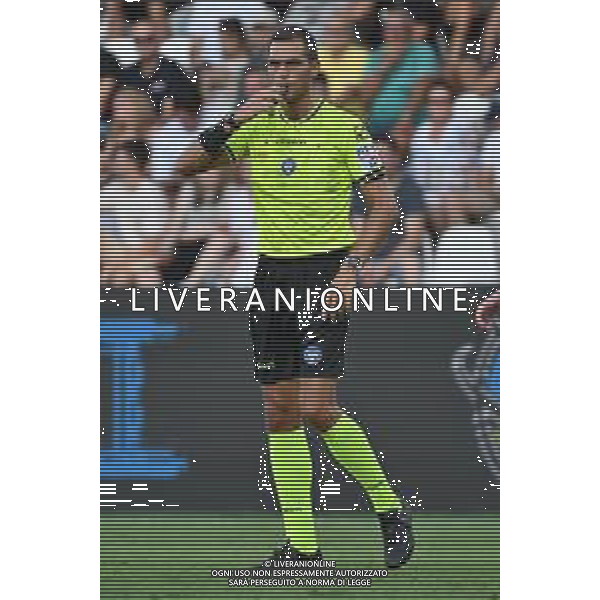 TVRG Spezia vs Sampdoria nella foto l\'arbitro Luca Zufferli di Udine La Spezia 18-08-2025 Stadio Alberto Picco Spezia vs Sampdoria - trentaduesimi di finale Coppa Italia Frecciarossa foto Roberto Garavaglia/Agenzia Aldo Liverani sas