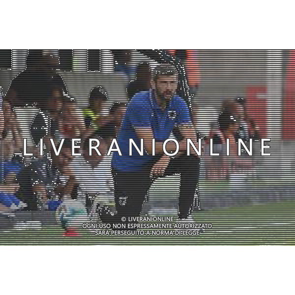 TVRG Spezia vs Sampdoria nella foto Massimo Donati allenatore Sampdoria La Spezia 18-08-2025 Stadio Alberto Picco Spezia vs Sampdoria - trentaduesimi di finale Coppa Italia Frecciarossa foto Roberto Garavaglia/Agenzia Aldo Liverani sas