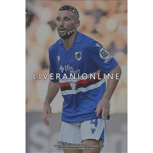 TVRG Spezia vs Sampdoria nella foto Jordan Ferri (Sampdoria) La Spezia 18-08-2025 Stadio Alberto Picco Spezia vs Sampdoria - trentaduesimi di finale Coppa Italia Frecciarossa foto Roberto Garavaglia/Agenzia Aldo Liverani sas