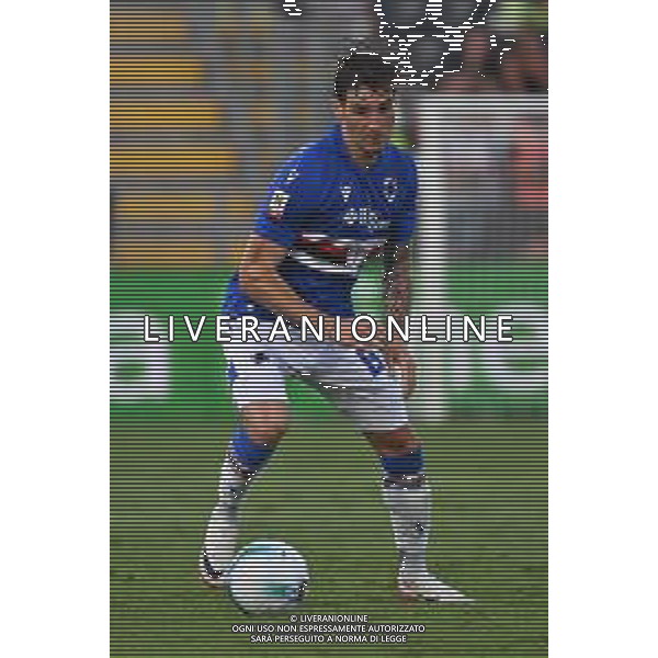 TVRG Spezia vs Sampdoria nella foto Leonardo Benedetti (Sampdoria) La Spezia 18-08-2025 Stadio Alberto Picco Spezia vs Sampdoria - trentaduesimi di finale Coppa Italia Frecciarossa foto Roberto Garavaglia/Agenzia Aldo Liverani sas