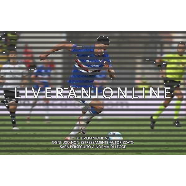 TVRG Spezia vs Sampdoria nella foto Marvin Cuni (Sampdoria) La Spezia 18-08-2025 Stadio Alberto Picco Spezia vs Sampdoria - trentaduesimi di finale Coppa Italia Frecciarossa foto Roberto Garavaglia/Agenzia Aldo Liverani sas