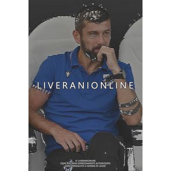 TVRG Spezia vs Sampdoria nella foto Massimo Donati allenatore Sampdoria La Spezia 18-08-2025 Stadio Alberto Picco Spezia vs Sampdoria - trentaduesimi di finale Coppa Italia Frecciarossa foto Roberto Garavaglia/Agenzia Aldo Liverani sas