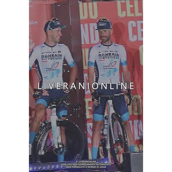 21-08-2025 Presentazione Squadre Vuelta A Espana 2025; 2025, Bahrain - Victorious; Tiberi, Antonio; Caruso, Damiano; Torino; ©SIROTTI - AGENZIA ALDO LIVERANI SAS