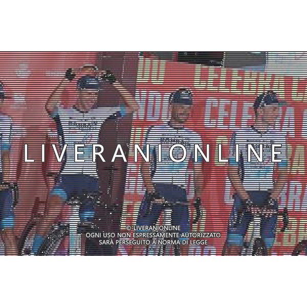 21-08-2025 Presentazione Squadre Vuelta A Espana 2025; 2025, Bahrain - Victorious; Tiberi, Antonio; Caruso, Damiano; Torino; ©SIROTTI - AGENZIA ALDO LIVERANI SAS