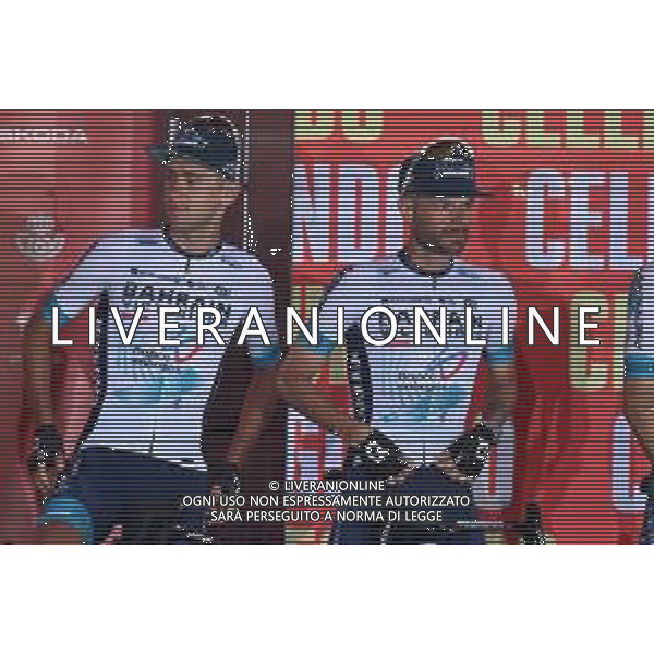 21-08-2025 Presentazione Squadre Vuelta A Espana 2025; 2025, Bahrain - Victorious; Caruso, Damiano; Tiberi, Antonio; Torino; ©SIROTTI - AGENZIA ALDO LIVERANI SAS