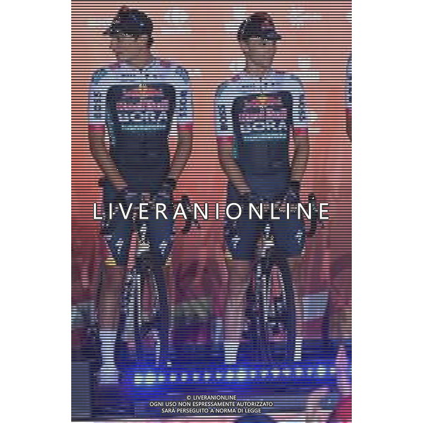 21-08-2025 Presentazione Squadre Vuelta A Espana 2025; 2025, Red Bull - Bora Hansgrohe; Pellizzari, Giulio; Hindley, Jai; Torino; ©SIROTTI - AGENZIA ALDO LIVERANI SAS