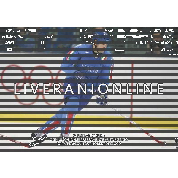 TORINO 15/02/2006 XX OLIMPIADI INVERNALI HOCKEY SU GHIACCIO ITALIA-USA NELA FOTO TOPATIGH LUCIO PH GIGI ARCAINI/AG.ALDO LIVERANI